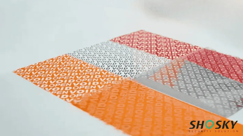tamper evident materials in different colors
