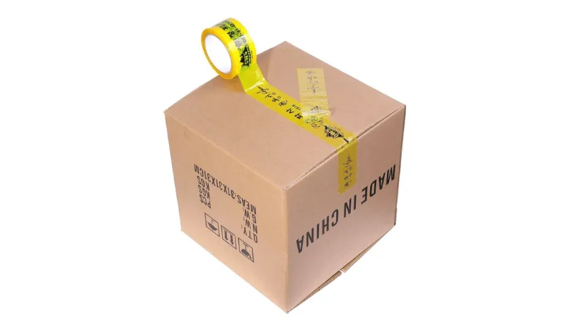 tamper evident tape using on a box packaging