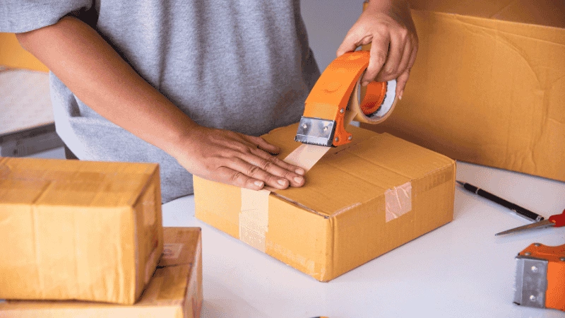 packaging with adhesive security