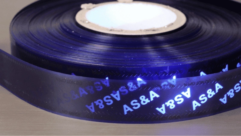 using UV light to the security bag tape